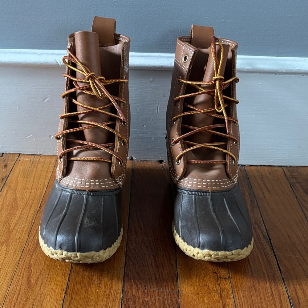 L.L. Bean Brown and Black Lace-Up Boots